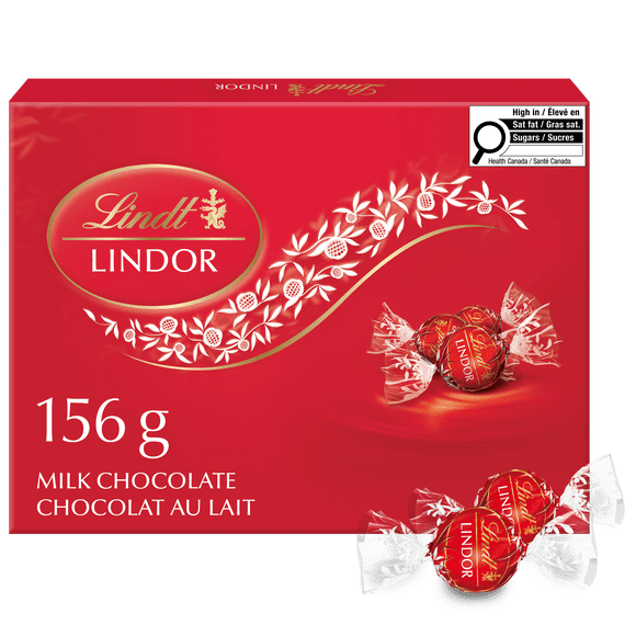 Lindt LINDOR Milk Chocolate Truffles, 156-Gram Box