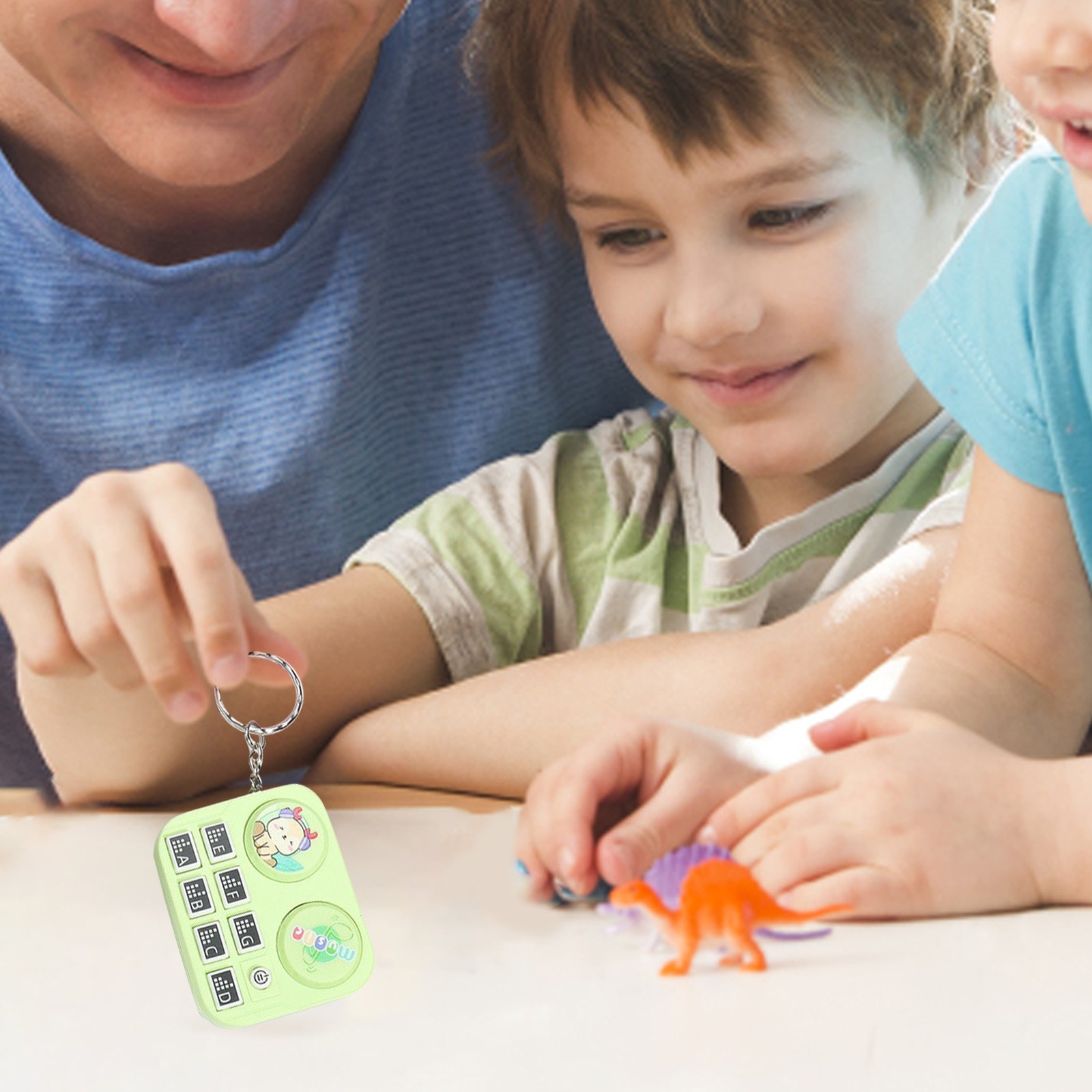 Hbdhejl Mini Handheld Whac A Mole Game Machine With Cartoon Design Fun And Play Toy Keychain Pendant Disc Player Shape Reactive For Game Enthusiasts And Kids