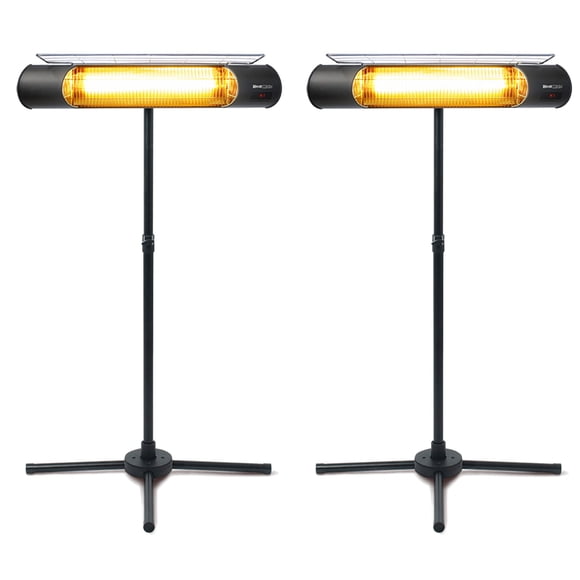 Sengoku HeatMate Weatherproof Outdoor Heater with Remote, Black (2 Pack)