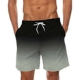 thumbnail image 1 of Yuzhih Summer Shorts for Men 2025 Trendy Gradient Color Short Pants Big and Talls Quick Dry Drawstring Beach Shorts, 1 of 4