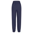 thumbnail image 4 of VEKDONE Womens Linen Long Pants Blue L, 4 of 7