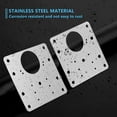 thumbnail image 2 of 10Pcs Cabinet Hinge Repair Plate Kit Kitchen Cupboard Door Hinge Mounting Plate with Holes Flat Fixing Brace Brackets, 2 of 7