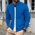 thumbnail image 2 of aohooy Track Jacket for Men Athletic Workout Lightweight Windproof Jacket Casual Spring Fall Windbreaker Bomber Zip Up Golf Coat Blue,XL, 2 of 9