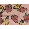 thumbnail image 5 of oneOone Tissu en Rayonne Pêche Fruits Banane et Fraise Matériel de Couture Tissu Imprimé au Mètre 56 Pouces de Large, 5 of 5
