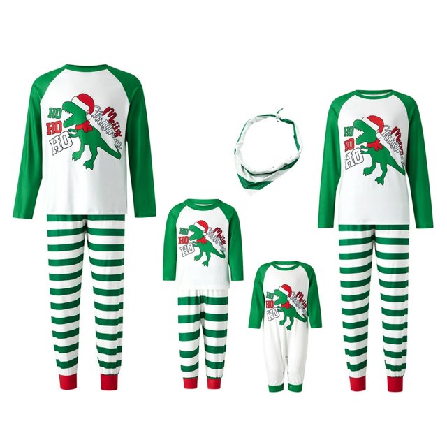 Family Matching Christmas Pajamas Set Snowman Printing Tops Long Pants Sleepwear
