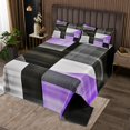 thumbnail image 2 of Erosebridal Purple Abstract Coverlet Set Twin, Stripe Ombre Bedding Set, Chic Minimalism Decor 2-Piece, 2 of 5