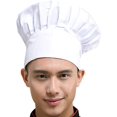 thumbnail image 2 of Chef Hat Adult Adjustable Elastic Baker Kitchen Cooking Chef Cap(White), 2 of 5