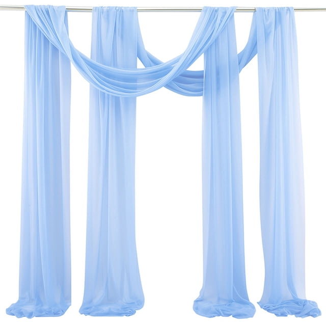 Transparent Voile Curtain\ Decorative For Crossing Curtain Shops\ Wedding Decoration Scarf\ 70 Cm 2pc