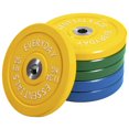 thumbnail image 2 of Everyday Essentials Color Coded Olympic Bumper Plate Weight Plate with Steel Hub, 210 Lbs., 2 of 9