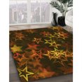 thumbnail image 3 of Ahgly Company Tapis d'Intérieur Lavable en Machine Carré Marron Selle, 6 Pieds Carré, 3 of 7