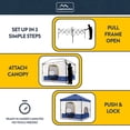 thumbnail image 4 of KAMPKEEPER 10x10 Pop Up Canopy with Camping Inner Tent, Fits 6 Person, Navy Blue, 4 of 6