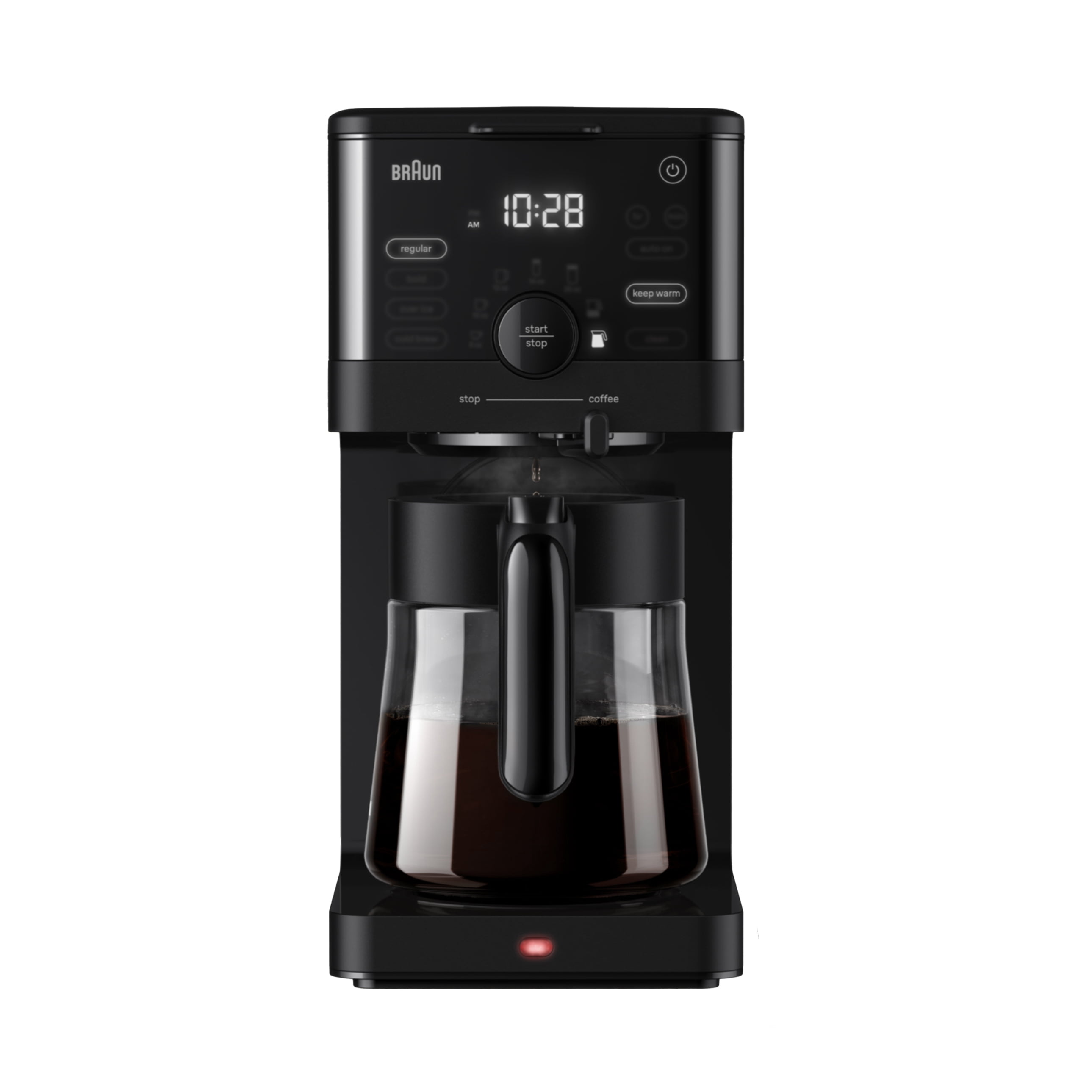 Braun OptiBrew 12-Cup Pod Free Drip Coffee Maker, 7 Brew Sizes/Hot ...