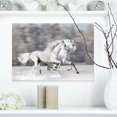 thumbnail image 2 of Designart Two White Horse Canvas Wall Art, 2 of 4