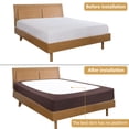 thumbnail image 4 of PiccoCasa Box Spring Cover Wrap Around 4 Sides, Smooth Stretchy Brown King, 4 of 7