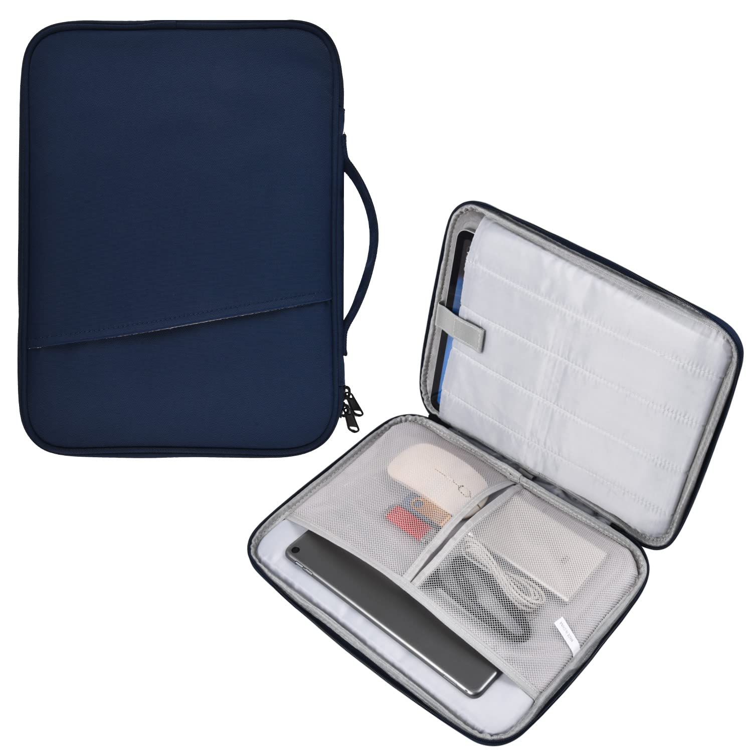 12.9 Inch Tablet Carrying Bag for Samsung Galaxy Tab S9+ Plus/S8+/S7+ Plus/S7 FE 12.4"" & 13 inch iPad Pro M5 M4 iPad Air M4 M3 M2 2026-2024 Surface Pro 11 Snapdragon 10 9 8 X 7+ 7 6 Sleeve Case-Blue