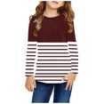 thumbnail image 2 of T-shirts à Manches Longues pour Filles en Liquidation Chemises à Manches Longues pour Filles à Imprimés Jolis Chandails Ras du Cou Hauts Blouses Habillées Décontractées Vêtements Hauts d'Hiver pour Bébé Rouge 9T, 2 of 6