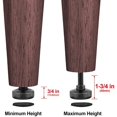 thumbnail image 2 of 8Pcs Furniture Levelers Heavy Duty Furniture Leveling Feet Adjustable Leg Levelers for Cabinets Tables Chairs Raiser, 2 of 6