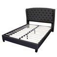 thumbnail image 2 of Best Master Frances Solid Wood/Fabric Upholstery Queen Platform Bed in Black, 2 of 3