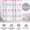 thumbnail image 2 of Extra Long Shower Curtain 84 inch Length, Blue Fuchsia Boho Farmhouse Shower Curtain Set for Bathroom, Water Resistant Polyester Fabric Machine Washable, 2 of 5