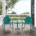 thumbnail image 3 of Afuera Living Steel Turquoise Rocking Chair Set Round Weatherproof 32.25" Unassembled, 3 of 13