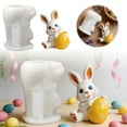 thumbnail image 1 of TIELUTT Easter Cartoon Little Rabbit Easter Egg Decorative Item Silicone DIY Resin Tray Silicone for Craft Silicone Mats for Crafts Extra Large Flower Silicone for Resin Beading Board with Cover, 1 of 8