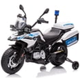 thumbnail image 1 of BeesClover Ride On Police Motorcycle, 12V 7Ah Licensed BMW Electric Motorcycles with 2 Speeds, LED Headlights, Spring Suspension, MP3, Music, and 2 Training Wheels, 1 of 9