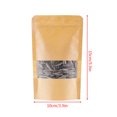thumbnail image 2 of Transemion 10pcs Snack Bags Kraft Paper Window Paper Window Candy Bags Sealing Portable Cookie Bread Pouches 10*15 1Set, 2 of 6