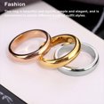 thumbnail image 2 of Baohd Party Banquet Ring Portable Couples Lovers Alloy Modern Style Rings Simple Design Decoration Jewelry Birthday Gift Silver Size 7, 2 of 9
