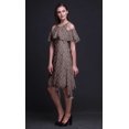 thumbnail image 4 of Bimba Damask Printed Womens Cold Shoulder Tunic Party Round Neck Shift Dress-Large, 4 of 6
