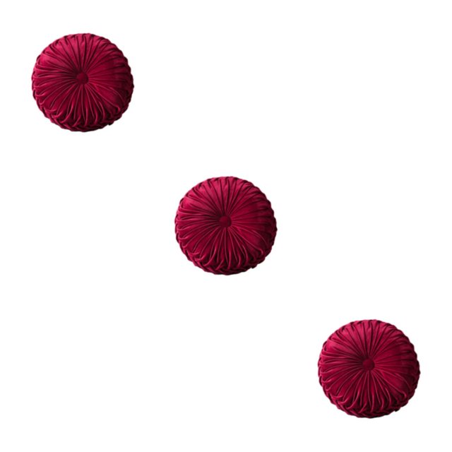 kurtrusly Versatile And Comfortable Seat Cushion For Relaxation Simple Decorative Cushion Skin Friendly Wine-red 38CM 3Set