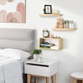 thumbnail image 3 of Sorbus Floating Shelves for Wall Set of 3 - Bathroom Shelves for Wall Storage, Over Toilet, Bedroom, Farmhouse, Wall Decor - 2 Floating Shelves with Invisible Brackets & 1 Rectangular Box, 3 of 7