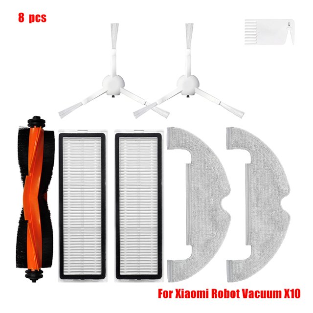 For Xiaomi Robot Vacuum X10 Robot Vacuum Cleaner Parts Replacement Main Side Brush Hepa Filter Mop Cloth Dust Bag Accessories