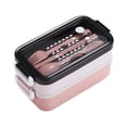 thumbnail image 2 of EGNMCR Stainless Steel Double-Layer Thermal Insulation Lunch Box With Tableware And Soup Bowl Lunch Boxs, 2 of 2