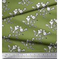 thumbnail image 3 of Soimoi Rayon Fabric Leaves,Bird & Floral Block Fabric Prints by Yard 42 Inch Wide, 3 of 3