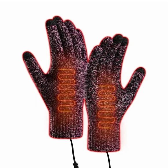 Motorcycle USB Heated Gloves Winter Motocross heating Guantes Breathable Full Finger Motorbike Riding For men Thermal mittens