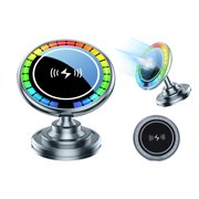 Chmadoxn Magnetic Wireless Car Mount Charger With Voice Control Music Spect-rum LED Car Charger phone holder