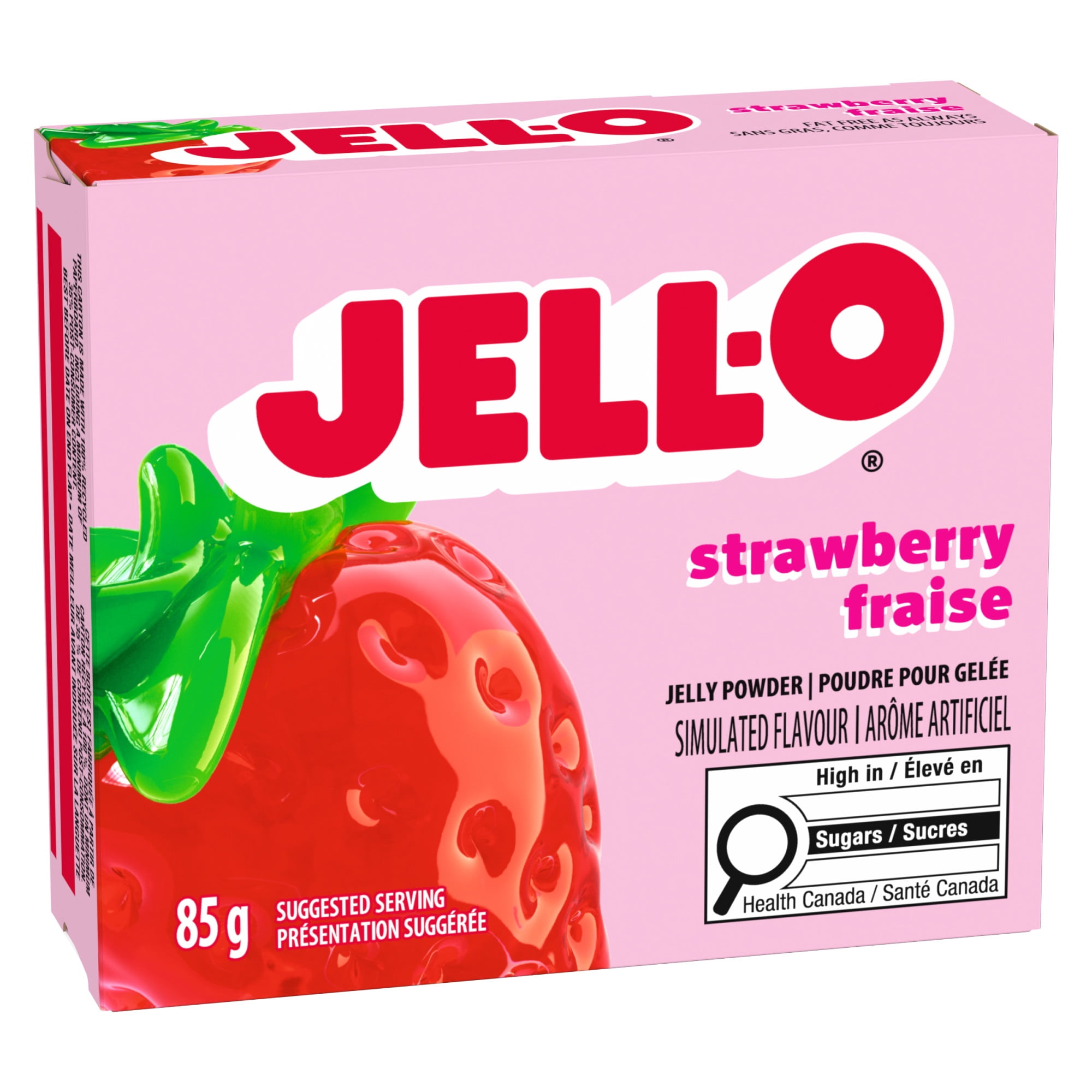 Mélange De Poudre Pour Gelée Fraise, Boîte