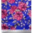 thumbnail image 1 of Soimoi polyester Crepe Fabric Leaves & Carnation Floral Print Sewing Fabric Yard 52 Inch Wide, 1 of 1