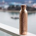 thumbnail image 3 of SAI DECORATIVE Hammered Copper Water Bottle 1 Liter (Pic-1), 3 of 5