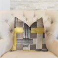 thumbnail image 2 of PBRA2271-1616-DP Plutus Coussin de Luxe Jaune, Beige & Gris, 16 x 16 Po., 2 of 3