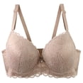 thumbnail image 1 of Lenpel Women's Plus Size Push up Bras Comfort Underwire Supportive Full Coverage Lace Bralettes Lifting Everyday Bras, 1 of 6