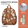 thumbnail image 2 of Retro Daisy Print Students Backpack - Boho Floral Pattern in White and Yellow, Durable Lightweight Student Backpack for School and Travel, 2 of 6