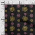 thumbnail image 1 of oneOone Viscose Jersey Fabric Spiral & Floral Block Printed Craft Fabric BTY 60 Inch Wide, 1 of 4