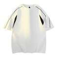thumbnail image 1 of Styesk T Shirts for Man Solid-Color Loose Casual Fashionable Short Sleeve Round-Neck Top Blouses, 1 of 5