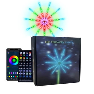 Home 40 Keys 10+1 Symp Fire Works Lights Fire Works LED Strips Dream Color RGB Change Music Sound Sync Bluetooth Fire Works Lights with Remote Control LED Strip Home Essentials