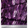 thumbnail image 2 of Soimoi Purple Moss Georgette Fabric Leopard & Wild Animal Skin Print Sewing Fabric BTY 42 Inch Wide, 2 of 3