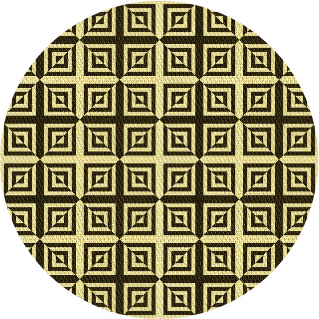 Ahgly Company Tapis d'Intérieur Ronds Transitionnels Noirs et Bruns Lavables à la Machine, 3 Pieds Rond