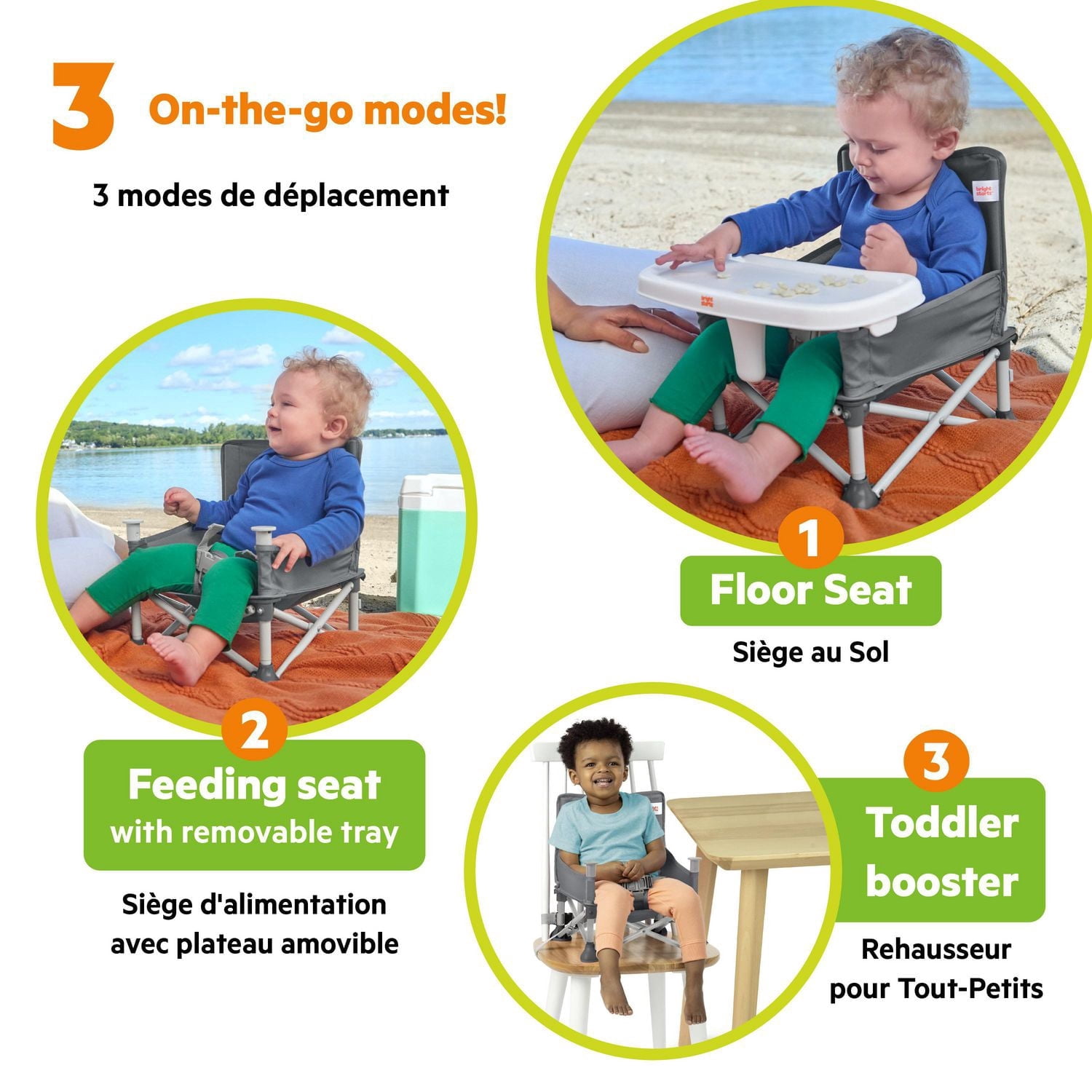 Bright Starts POP et s'Assoit Siège Rehausseur Portatif