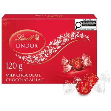 Lindt LINDOR Milk Chocolate Truffles Box, 120g Box