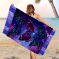 thumbnail image 4 of LSLJS Beach Towel Summer Beach Essentials Beach Towels Purple Butterflys Double-sided Velvet Quick Drying Printed Beach Towel Adult Swimming Towel Microfiber Beach Towel, 4 of 8